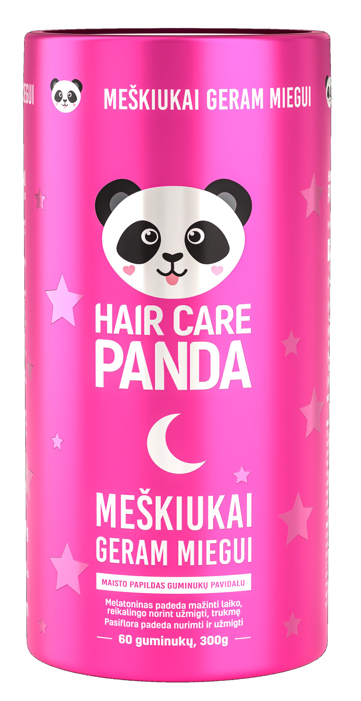 HAIR CARE PANDA Meškiukai geram miegui kramtomosios pastilės, 60