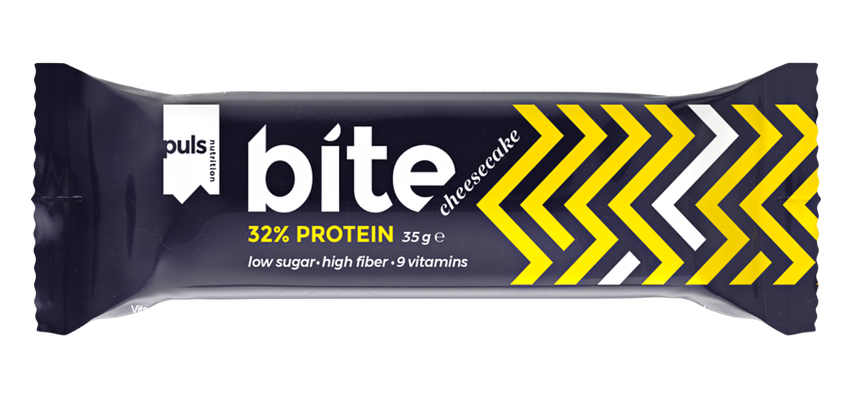 PULS NUTRITION Bite Cheesecake batonėlis, 35 g | Moonmart.lt