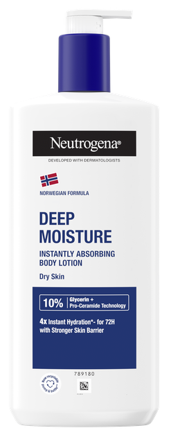 NEUTROGENA Deep Moisture Fast Absorbing kūno losjonas, 400 ml