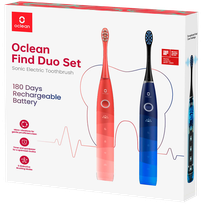 OCLEAN Electric Find Duo Set (red/blue) elektrinis dantų šepetėlis, 2 vnt.