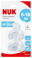 NUK First Choice+ M (6-18 m) Silicone čiulptukas, 2 vnt.