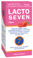 LACTO SEVEN Chew kramtomosios tabletės, 50 vnt.