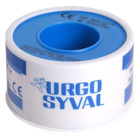 URGO  Syval 5 m x 2,5 cm lipnus pleistras ritinėlyje, 1 vnt.