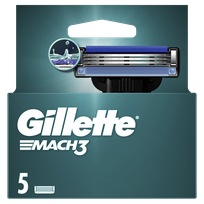 GILLETTE Mach 3 keičiamos skutimosi galvutės, 5 vnt.