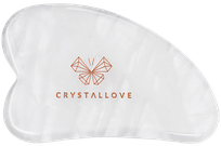 CRYSTALLOVE GuaSha Clear Quartz  masažo plokštelė, 1 vnt.