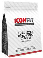 ICONFIT Quick Protein Oats - juodųjų serbentų skonio košės, 1000 g