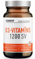 ICONFIT D3 Vitamin, 1200 IU kapsulės, 90 vnt.