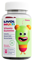 LIVOL  Multi Vitamin (berry / fruit) guminukai-meškiukai, 75 vnt.