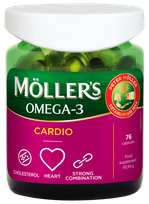 MOLLERS Omega-3 Cardio kapsulės, 76 vnt.