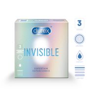 DUREX Invisible Extra Sensitive prezervatyvai, 3 vnt.