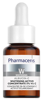 PHARMACERIS W Albucin-C 5 % pigmentacijos balinimo koncentratas, 30 ml