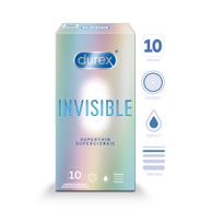 DUREX Invisible Extra Sensitive prezervatyvai, 10 vnt.