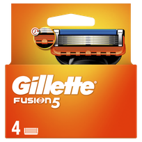 GILLETTE Fusion keičiamos skutimosi galvutės, 4 vnt.