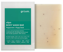 GRUUM Sapa Zero Plastic - Peppermint & Poppy Seed muilas, 95 g