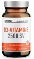 ICONFIT D3 Vitamin, 2500 IU kapsulės, 90 vnt.