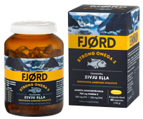 FJORD STRONG Omega-3 žuvų taukai kapsulės, 80 vnt.