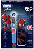 ORAL-B Pro Kids Spiderman su kelioniniu dėklu elektrinis dantų šepetėlis, 1 vnt.