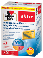 DOPPELHERZ Activ Magneesium 400 tabletės, 80 vnt.