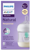 PHILIPS Avent Natural Response „AirFree“ 0m+ butelis, 125 ml