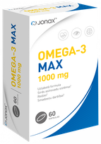 JONAX Omega-3 Max 1000 mg kapsulės, 60 vnt.