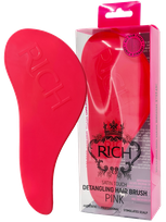 RICH Pure Luxury Satin Touch Detangling Pink plaukų šepetys, 1 vnt.