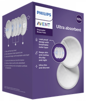 PHILIPS Avent vienkartiniai liemenėlės įdėklai maitinančioms, 100 vnt.