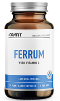 ICONFIT Ferrum 20mg + Vitamin C kapsulės, 90 vnt.