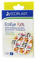 ECOPLAST vaikams 5.7cmx7.2cm pleistrai akims, 1 vnt.