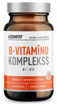 ICONFIT Vitamin B Complex B1-B12 kapsulės, 90 vnt.