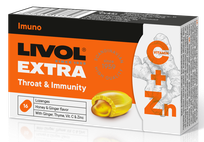 LIVOL  EXTRA Throat & Immunity Ginger-Honey pastilės, 16 vnt.