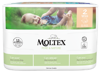 MOLTEX Pure & Nature 2 Mini sauskelnės, 38 vnt.