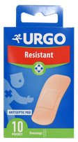 URGO  Resistant 1.9 x 7.2 cm tvarstis, 10 vnt.