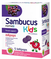 SAMBUCUS  Pamex Kids saldainiai, 5 vnt.