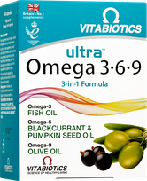 VITABIOTICS Ultra Omega 3-6-9 kapsulės, 60 vnt.