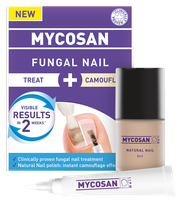 MYCOSAN Mycosan Treat + Camouflage gydomasis rinkinys nuo nagų grybelio priešgrybelinė nagų priemonė, 13 ml