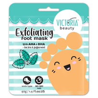 VICTORIA BEAUTY With Peppermint and Tea Tree Exfoliating pėdų kaukė, 40 g