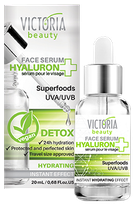 VICTORIA BEAUTY Hyaluron+ Hydrating Superfoods serumas, 20 ml