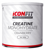 ICONFIT Creatine Monohydrate Cranberry milteliai, 300 g