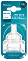 PHILIPS Avent „Anti-colic“ 3m+ čiulptukas, 2 vnt.