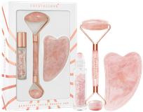 CRYSTALLOVE Gua Sha Rose Quartz rinkinys, 1 vnt.