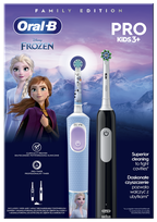 ORAL-B Vitality PRO + Frozen Pro Kids 3+ elektrinis dantų šepetėlis, 2 vnt.