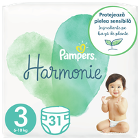 PAMPERS Harmonie 3 (6-10 kg) sauskelnės, 31 vnt.