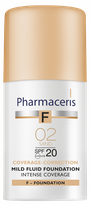 PHARMACERIS F Intense-Coverage 02 Sand SPF 20 makiažo pagrindas, 30 ml