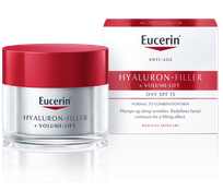 EUCERIN Hyaluron-Filler + Volume-Lift normaliai ir mišriai odai dieninis veido kremas, 50 ml