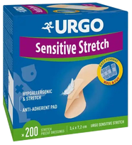 URGO  Sensitive Strech elastinis tvarstis, 200 vnt.