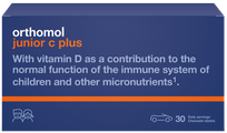 ORTHOMOL Junior C Plus with orange flavor kramtomosios tabletės, 30 vnt.