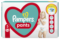 PAMPERS Maxi Pack 5 (12-17 kg) sauskelnės-kelnaitės, 42 vnt.