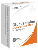 JONAX Glucosamine + Chondroitin MAX su kolagenu tabletės, 60 vnt.