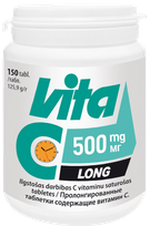 VITABALANS Vita C Long 500 mg tabletės, 150 vnt.