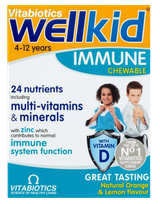 WELLKID Immune kramtomosios pastilės, 30 vnt.